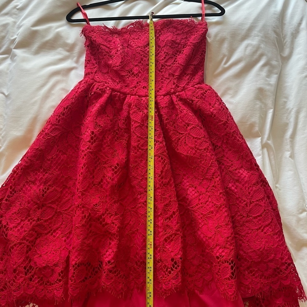 Revolve X By Nbd Isabelle Strapless Red Lace Dres… - image 5